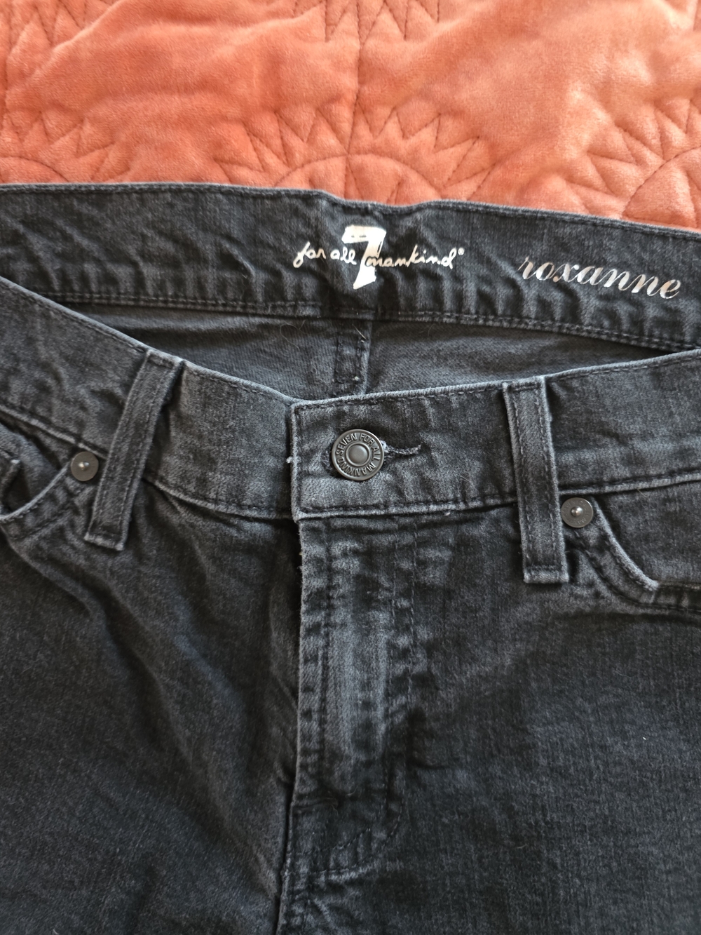 7 For All Mankind Roxanne Womens Black Jeans